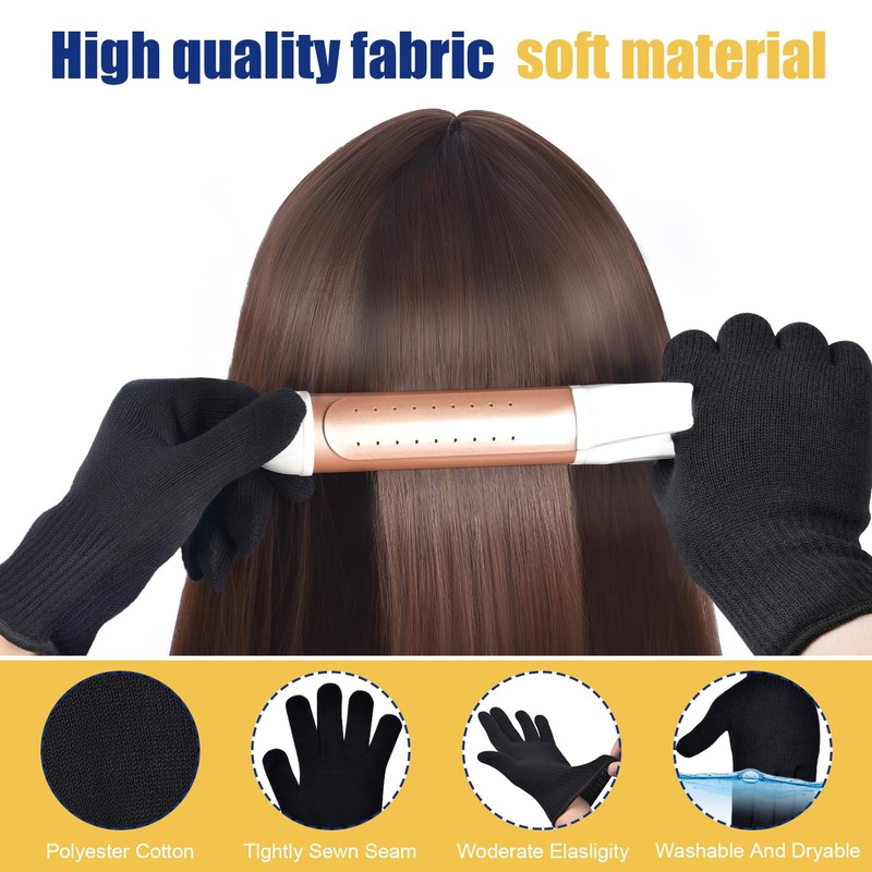 IKOCO Heat Proof Medium Glove Mitts for Hair Styling -