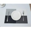 Heat Resistant Placemats Set of 4, Black with White Non-Slip