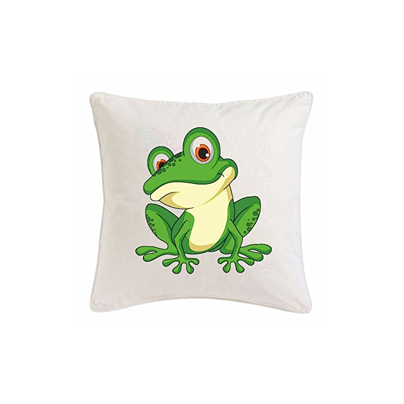Pillowcase Cushion Cover Pillowslip 40x40cm "SWEET FROG TOAD LOOKS VERY