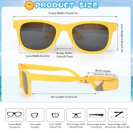 Hifot Children's Sunglasses for Boys and Girls, UV400 Protection, Polarised Baby Sunglasses, Flexible Children's Sunglasses, Age 2-7 Years, yellow