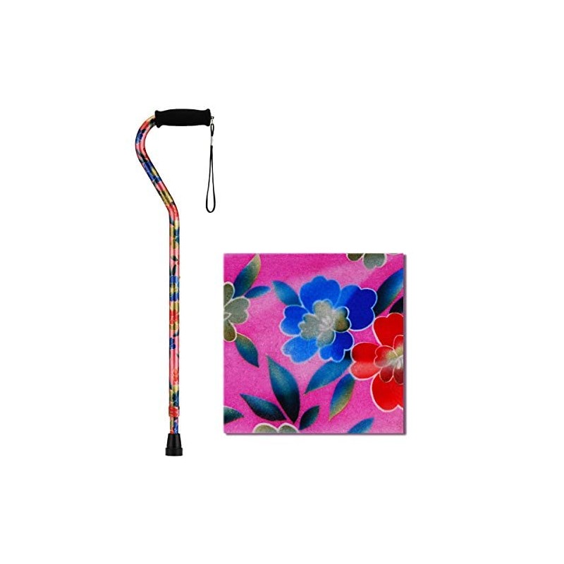 NOVA Designer Walking Cane with Offset Handle, Lightweight Adjustable Cane