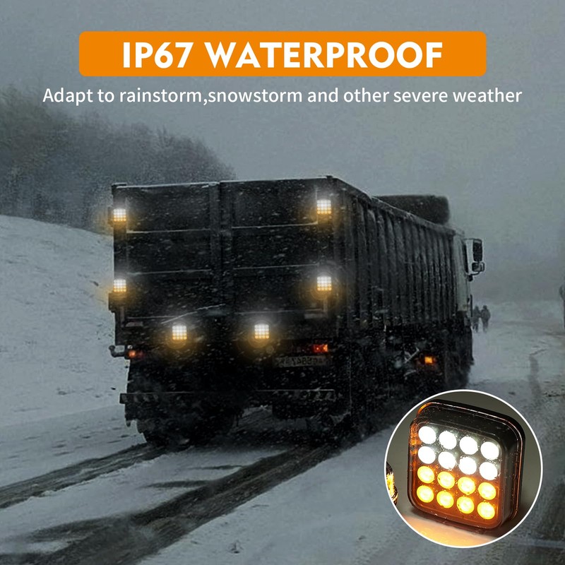 INHTGEAS Magnetic Strobe Lights - Wireless Strobe Hazard Light Kit