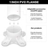 12 Packs PVC Flange for 1" PVC Pipe, Table Screw