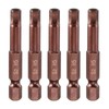sourcing map 5pcs Hex Head Wrench Drill Bit 5mm(H5) Metric