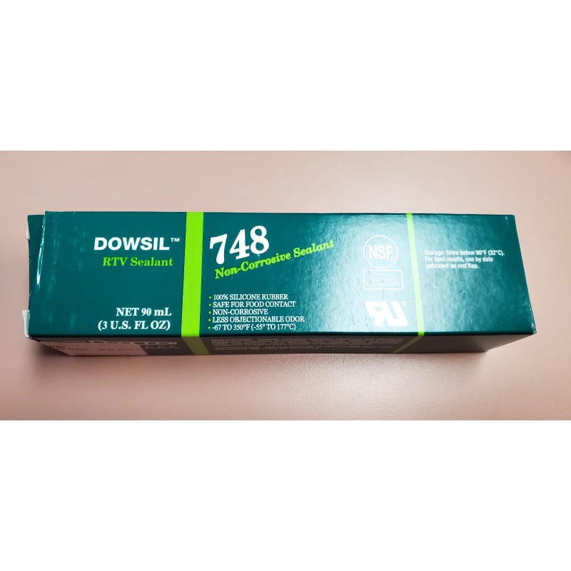 Dowsil 748 RTV Sealant, 100% Silicone, 3 Oz, Tube, White,