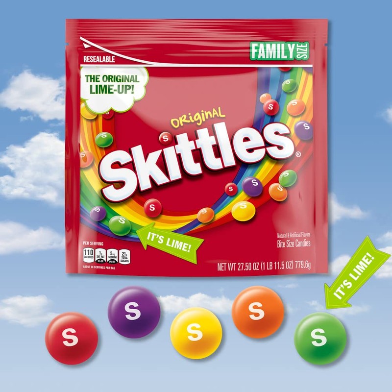 SKITTLES Original Chewy Candy Bulk Pack, Family Size Candy Bags,