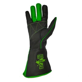 EPT Bull Ropes Bull Riding Glove Outer Seam Adult & Youth Right or Left Hand Black & Green Textured Leather Sizes: 5.0-10.5 (8.5 Left Hand)