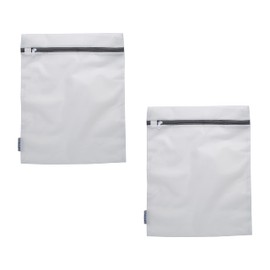 Laundry 360 2 Pack Large Mesh Wash Bag | Laundry | Washing Machine | Zipper Closure | Prevents Pulling and Tearing | Clothes | Garments | Delicates | Socks | White