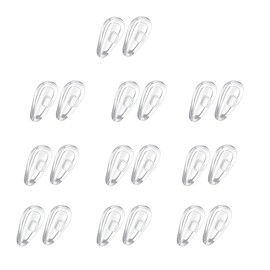 Eyeglass Push in Nose Pads,10 Pairs Glasses Replacement Air Cushion Nose Pieces,Anti Slip Soft Silicone Air Chamber Nosepads for Eyeglasses, Sunglass