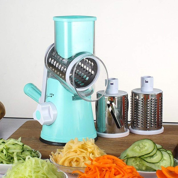 zmart Manual Vegetable Cutter Slicer Kitchen Accessories Multifunction Round Potato Cheese Gadget