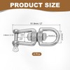 sourcing map Heavy Duty M4 Double Swivel Eye Hook, 304