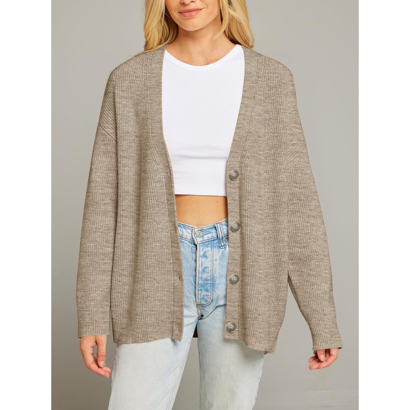 MEROKEETY Women's Cardigan Sweaters 2024 Fall Open Front Oversized Button