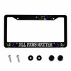 Amcove License Plate Frame All Paws Matter Rainbow Paw Prints