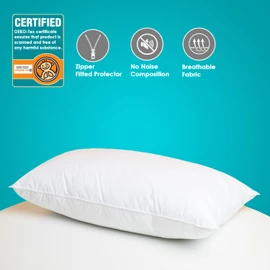 Pillow Protectors 8 Pack Cover White, Zipper Closure, Polypropylene Soft & Breathable Basic Pillow Protection Layer, UK Standard Size - 50 x 75cm