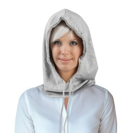 Faraday Protection Hood Faraday Hats for Men Women with Silver Fabric Cover Head Neck Brain RF Shielding 5G Blocking WiFi Shield (Gray)