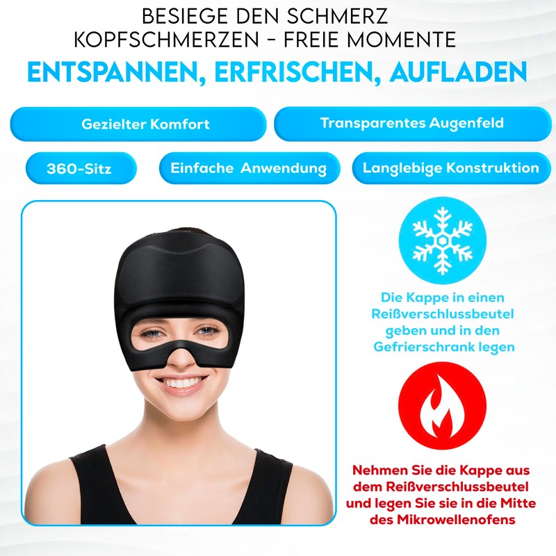 Gel Cooling Hat Migraine Mask