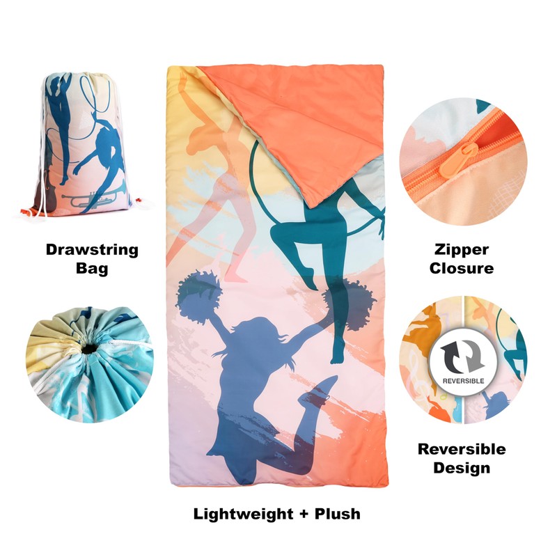 EXPRESSIONS Dancer and Cheerleader Lightweight Indoor Slumber Bag/Sleeping Bag Ultra-Soft