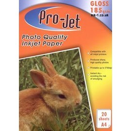 ProJet 185gsm Gloss A4 Paper 20 Sheets Brand ProJet ProJet Photo Paper A4 single sided 20 sheets