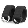 JASGOOD Men&Women Canvas Belt Web Fabric Casual Belt with Black
