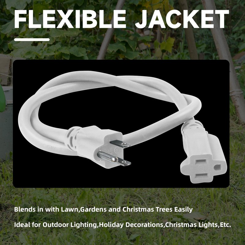 FNXPOW 25 Ft Outdoor Extension Cord - 12/3 SJTW Heavy