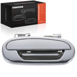 A-Premium Rear Right Passenger Side Exterior Door Handle Compatible with Ford F-150 F150 2001 2002 2003, Crew Cab Pickup, Chrome, Replace# F75Z-7826600