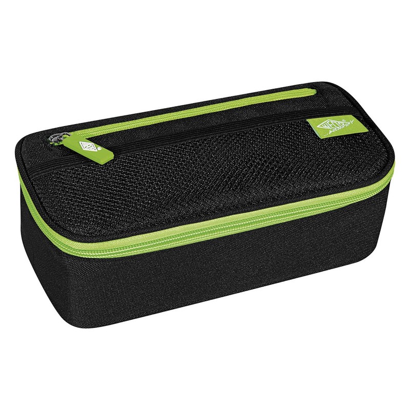 Wedo 24243011 Pencil Case with Inner Flap - Black/Green