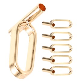 Holibanna Pin to Pendant Converter 6pcs Horizontal Brooch Converter for Changing Brooches and Pins to Pendants Scarf Hijab Stainless Steel Brooch Converter Golden