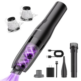 FEROOD Cordless Car Vacuum Cleaner, 0.86 Lb Ultra-Lightweight Handheld Vacuum, Portable Mini Vacuum with Low Noise Blower, Washable HEPA Filter, Seen on TV - USB Car Charging