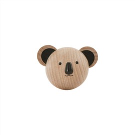 OYOY Mini Children's Koala Wooden Coat Hook Wall Hook for Baby Room / Nursery 7.5 x 6.5 x 5 cm