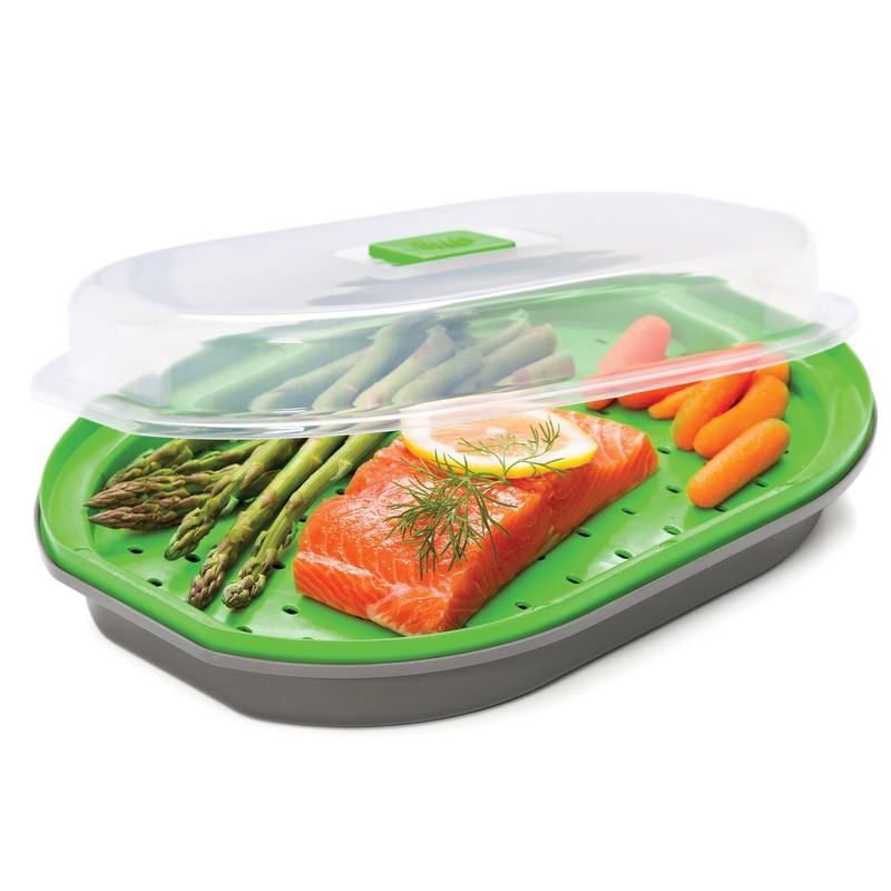 Prep Solutions by Progressive Microwavable Fish and Veggie Steamer, Steam