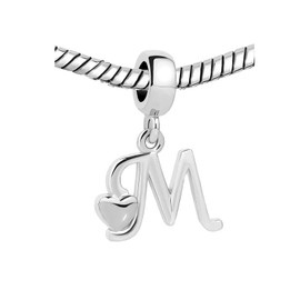 KunBead Jewelry Letter M Initial Charms New Alphabet Wedding Nana Outlet Mom Charms for Women Girls Sale