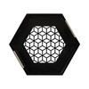 Kate and Laurel Caspen Cut Out Pattern Decorative Hexagon Tray