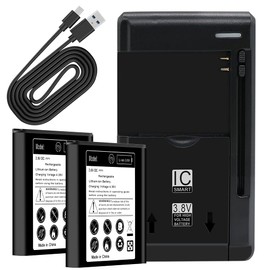 Long Lifespan Displaceable Li_ion Boosting AA Grade 2X 5200mAh Battery Universal Quick AC Dock Home Charger Type C Cable Compatible with Kyocera DuraXV Extreme E4810 Verizon