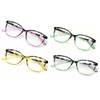 4 Pairs Women Fashion Reading Glasses - Stylish 2 Tone