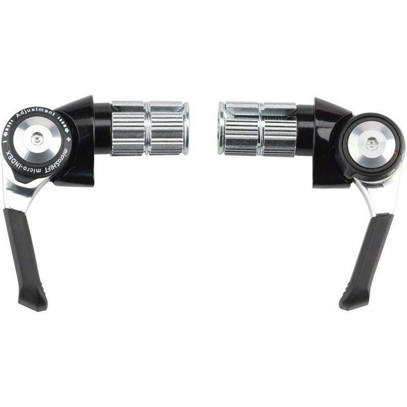 Microshift Bar End Shifter Set, 8-Speed Road, Double/Triple, Shimano Compatible,