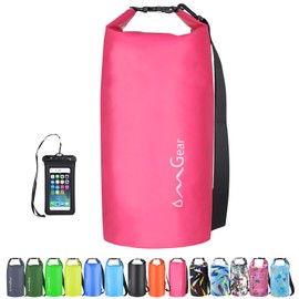OMGear Waterproof Dry Bag Backpack Waterproof Phone Pouch 40L/30L/20L/10L/5L Floating Dry Sack for Kayaking Boating Sailing Canoeing Rafting Hiking Camping Outdoors Activities (Pink2, 30L)
