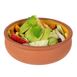 Restaurantware-Terra Tek 6.8 Ounce Terracotta Cazuelas, 2 Yellow Glazed Clay Pots For Cooking - Oven-Ready, Microwavable, Terracotta Serving Pots, Dishwashable, For Cooking And Serving