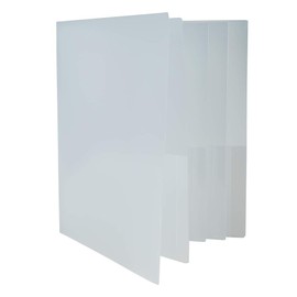 JAM PAPER Heavy Duty Plastic Multi Pocket Folders - 10 Pocket Organizer - Clear - Sold Individually