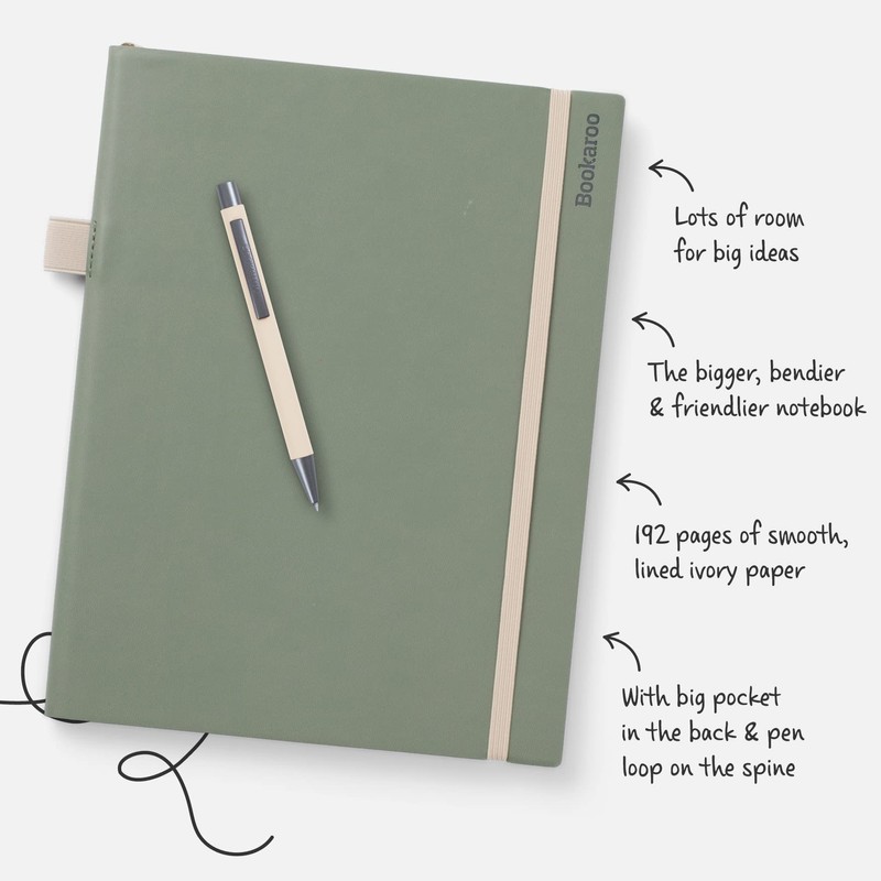 IF Bookaroo Bigger Things Notebook - Forest Green