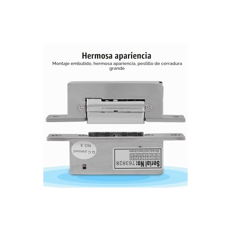 Electric Strike Lock, Cerradura de Puerta Ajustable Strike elctrico de