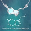 ONEFINITY Serotonin Molecule Necklace For Women 925 Sterling Silver Happiness