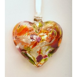 Milford Collection Glass Friendship Heart Small - Topaz