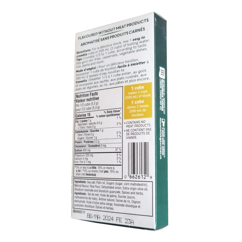 La Cie McCormick Canada Co. McCormick Gourmet All-Vegetable Bouillon Cubes,