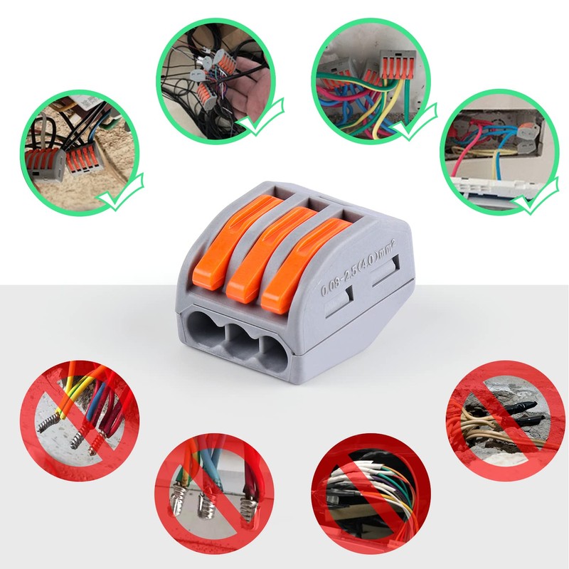 Delgada 110pcs Lever Wire Nut Connectors - Assortaed Pack with