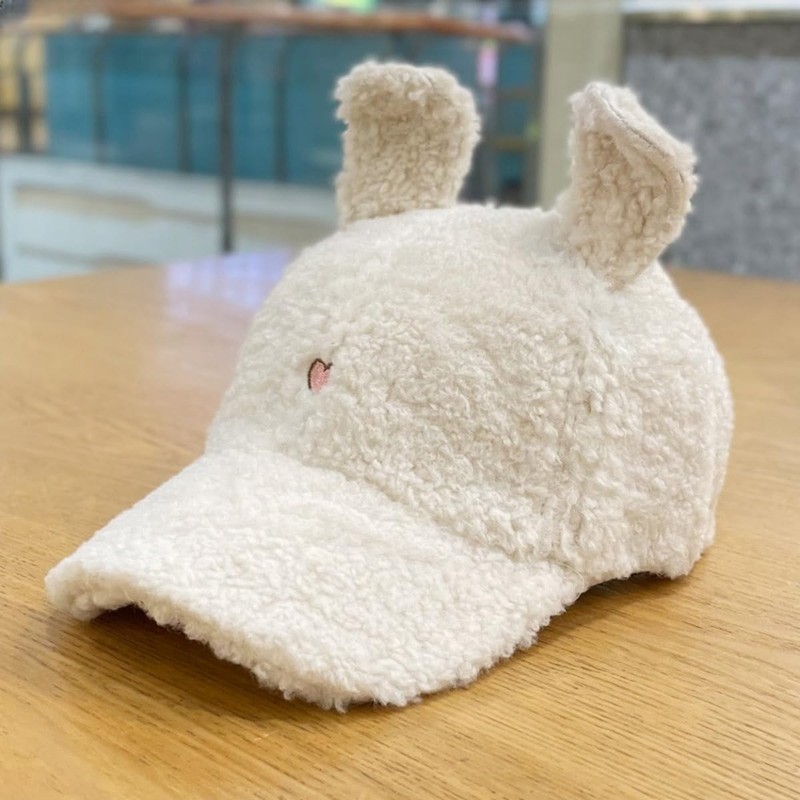 Qzkouma GAQ-0175 Women's Boa Cap, Autumn and Winter, Lambswool Hat,