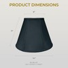Royal Designs Deep Empire Lamp Shade, Black, 8 x 14