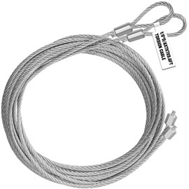 ETURNLOGER Garage Door Torsion Spring Wire Cable 9.6'x 1/8" for Torsion Spring/Lifting Spring Garage Door Lift Cable Heavy Duty Garage Door Cable(8ft Door)(Pair)