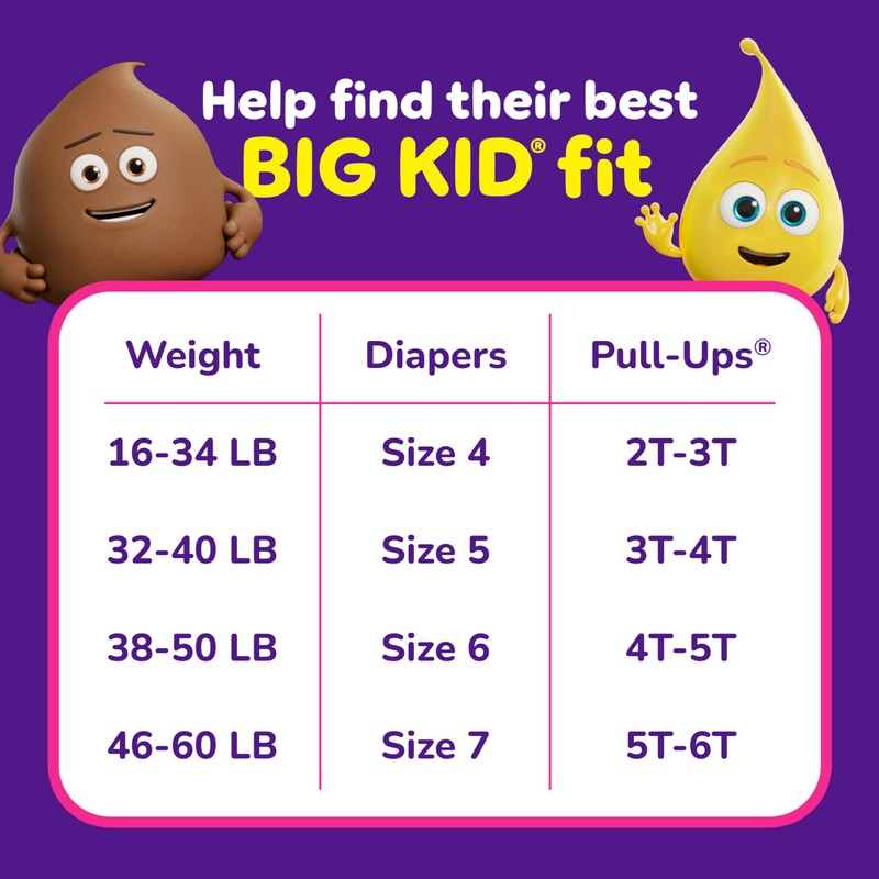 Pull-Ups Girls' Potty Training Pants, Size 3T-4T Training Underwear (32-40