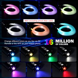 AMKI RGBW 16W Sound Mode Light Source Engine Driver Remote/APP Control Starlight Box Motor for Fiber Optic Star Ceiling Light Kit