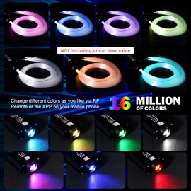 AMKI RGBW 16W Sound Mode Light Source Engine Driver Remote/APP Control Starlight Box Motor for Fiber Optic Star Ceiling Light Kit